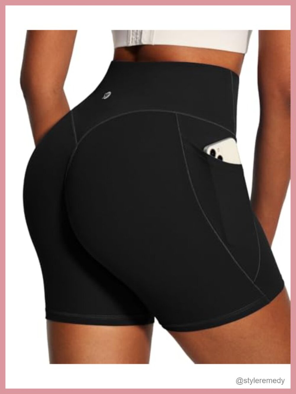 6'' Biker Shorts with Pockets Tummy Control Hidden Scrunch Booty Lift